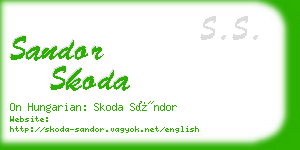 sandor skoda business card